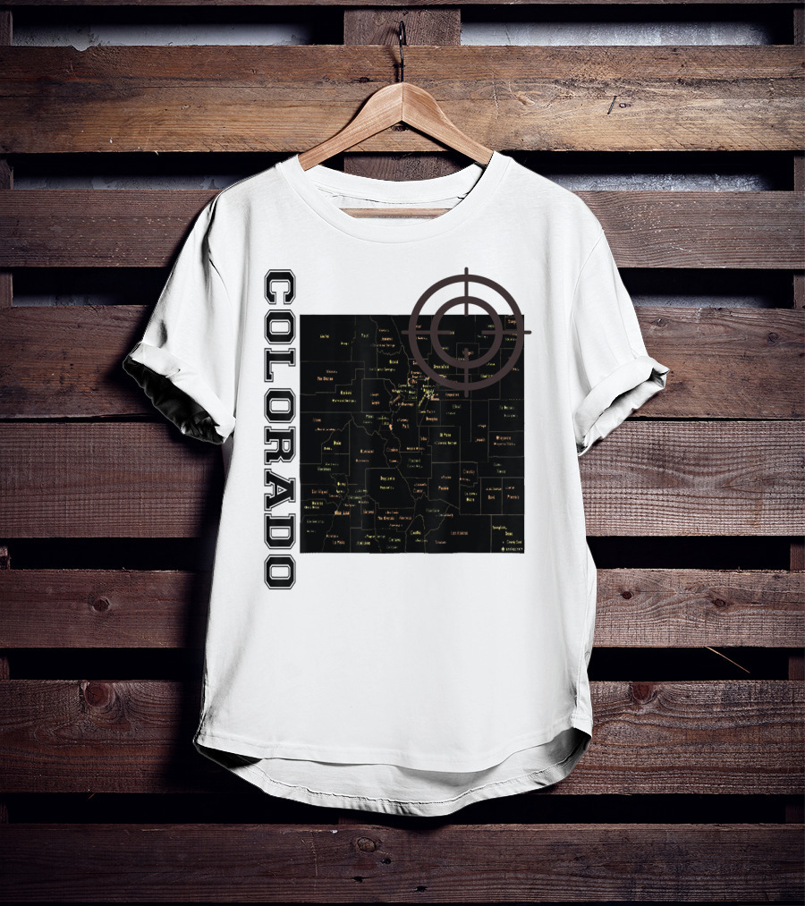 Colorado Maps With Classic Style And Fun Elements T-Shirt