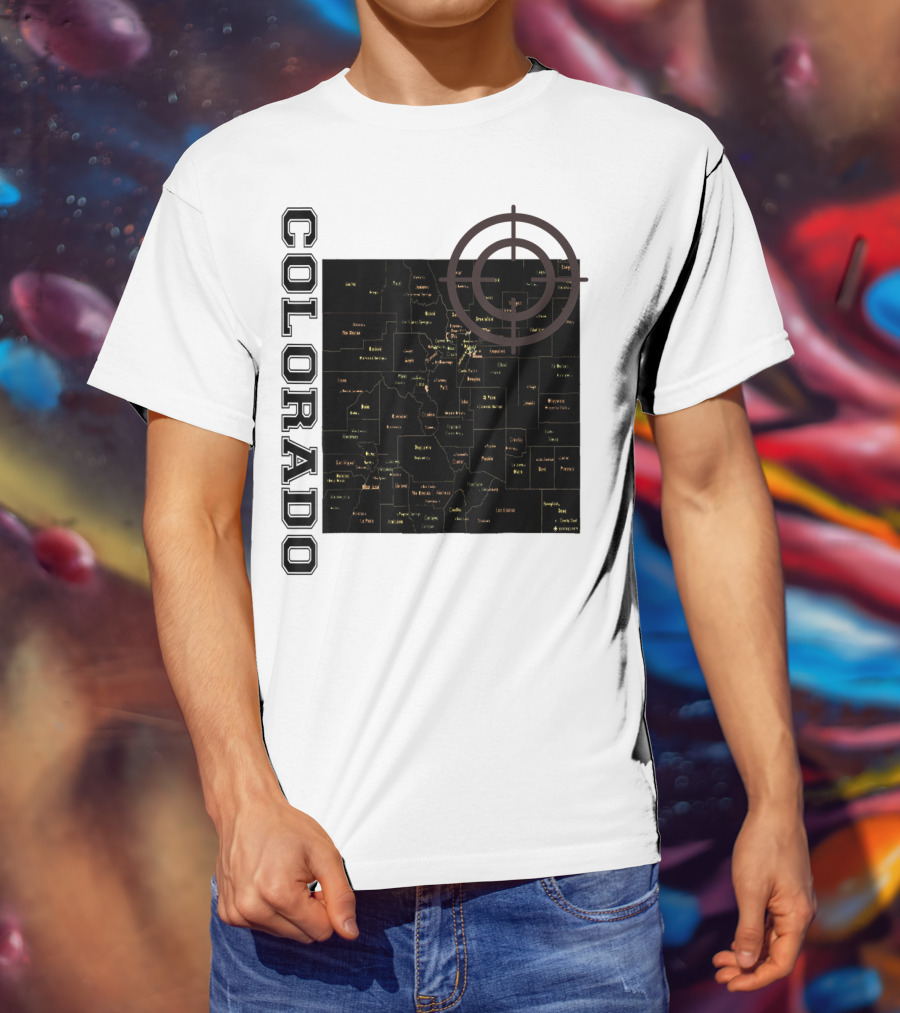 Colorado Maps With Classic Style And Fun Elements T-Shirt