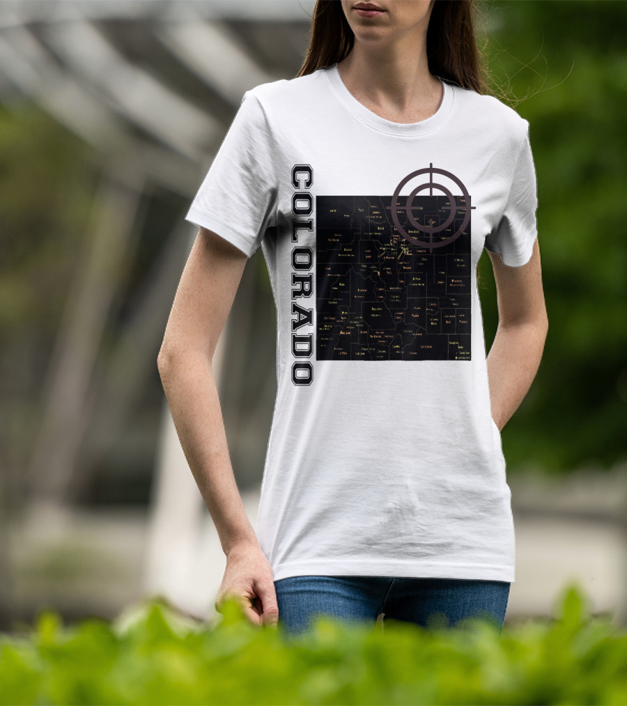 Colorado Maps With Classic Style And Fun Elements T-Shirt