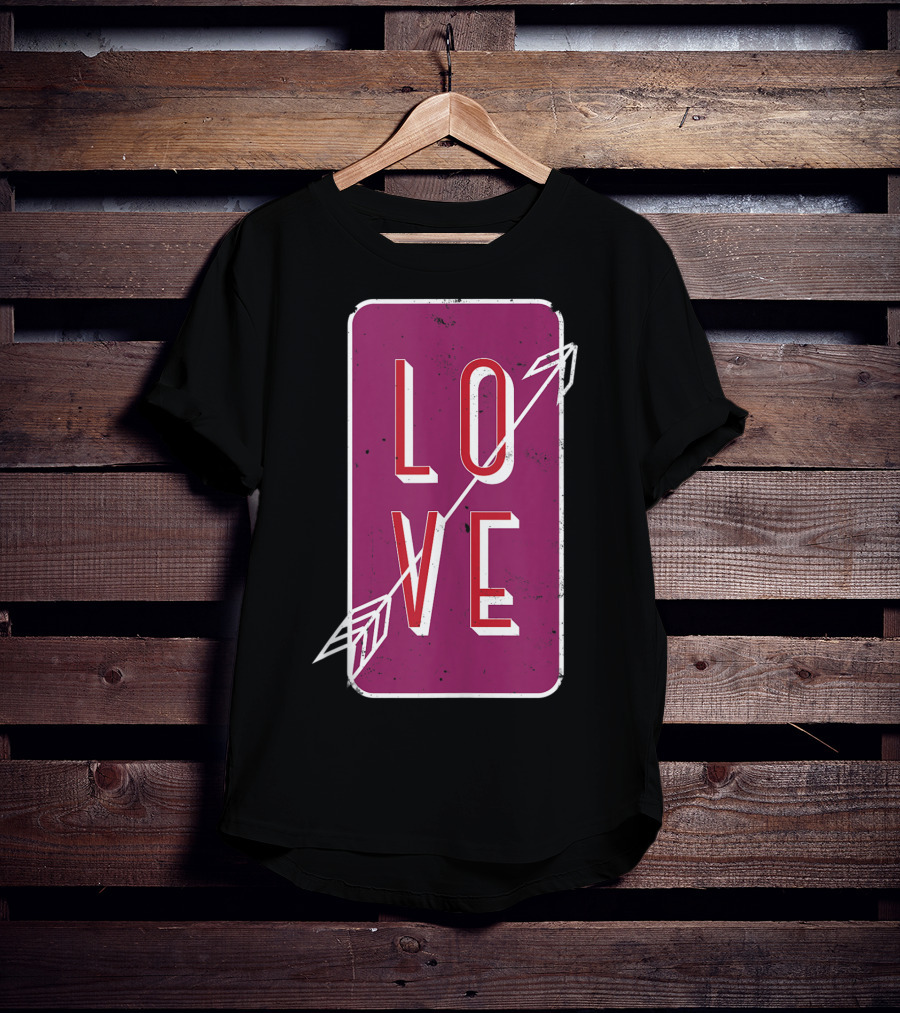 Vintage Arrow Love Classic Romantic Couple T-Shirt