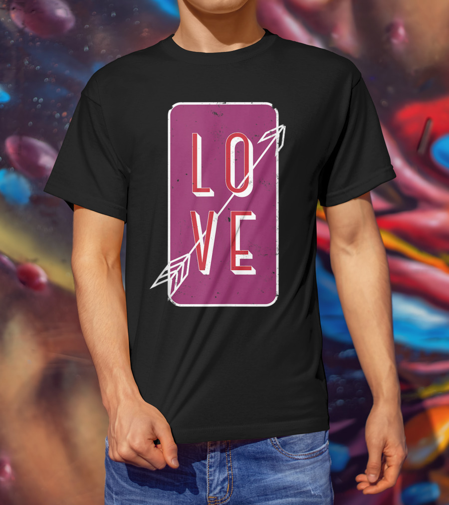 Vintage Arrow Love Classic Romantic Couple T-Shirt