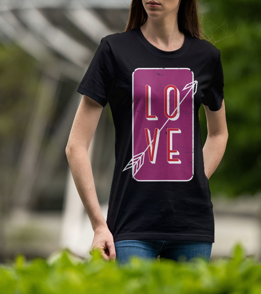 Vintage Arrow Love Classic Romantic Couple T-Shirt