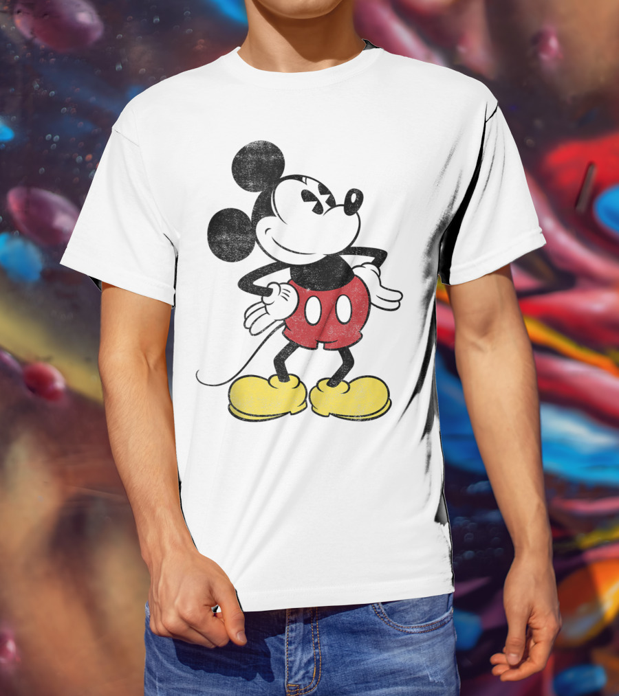 Mickey Mouse Vintage Style Disney Classic Character T-Shirt