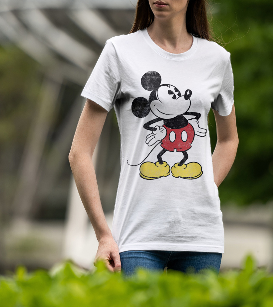 Mickey Mouse Vintage Style Disney Classic Character T-Shirt