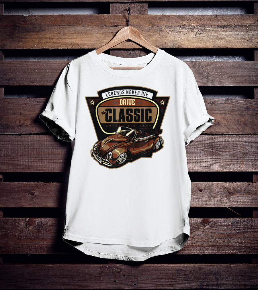 Drive Legends Never Die The Classic Automotive Club T-Shirt
