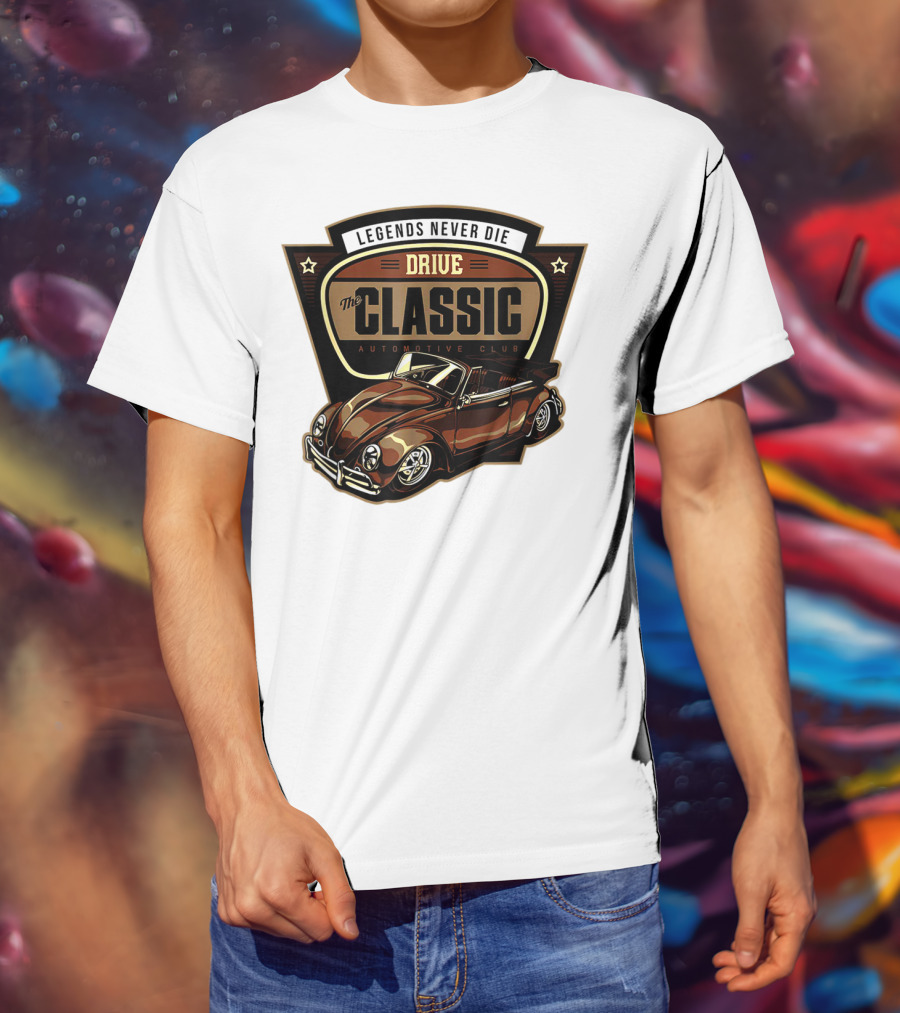 Drive Legends Never Die The Classic Automotive Club T-Shirt