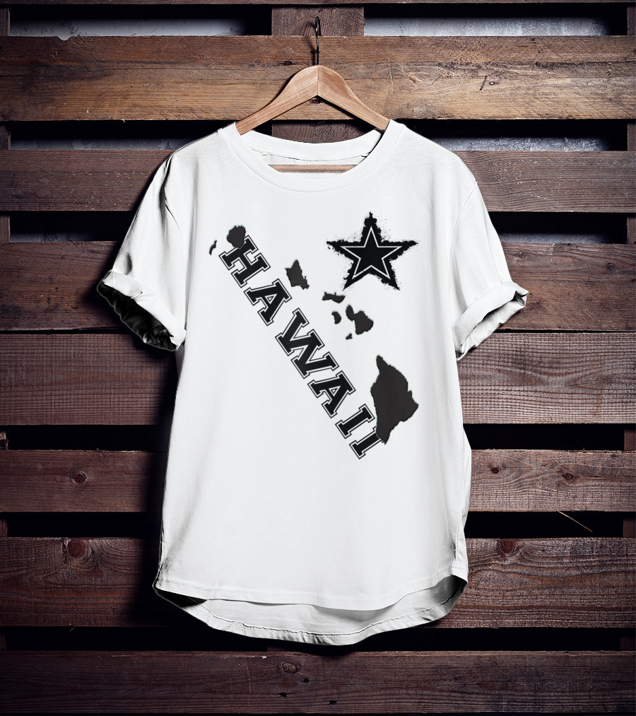 Hawaii Maps Classic Vintage Star Flair T-Shirt