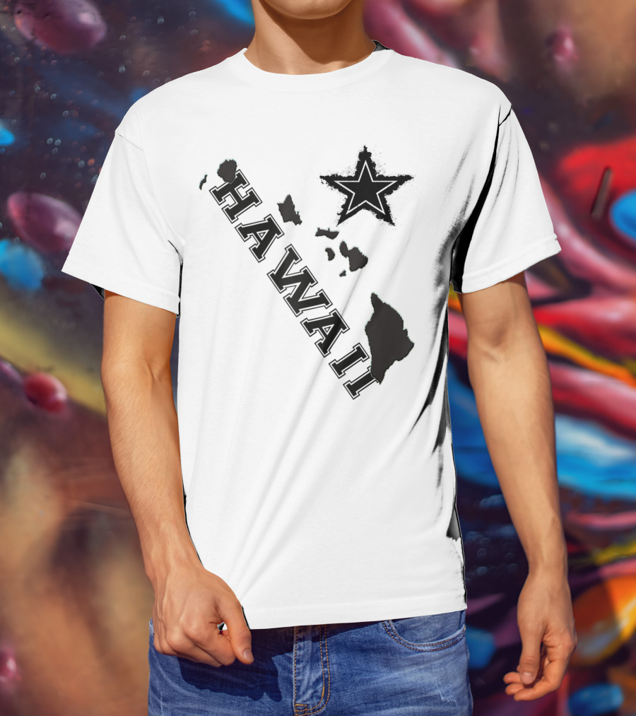Hawaii Maps Classic Vintage Star Flair T-Shirt