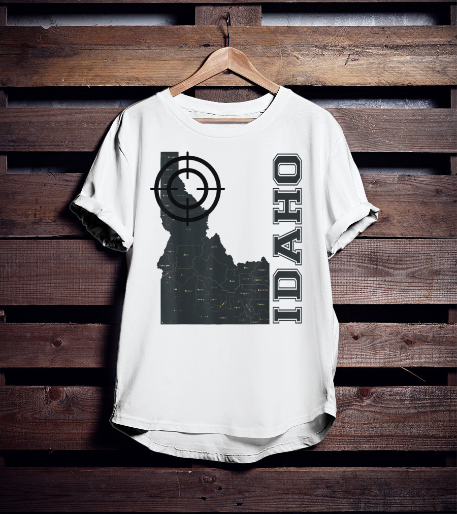 Idaho Maps Target Overlay Classic Vintage Fun T-Shirt