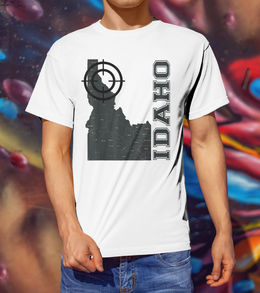 Idaho Maps Target Overlay Classic Vintage Fun T-Shirt
