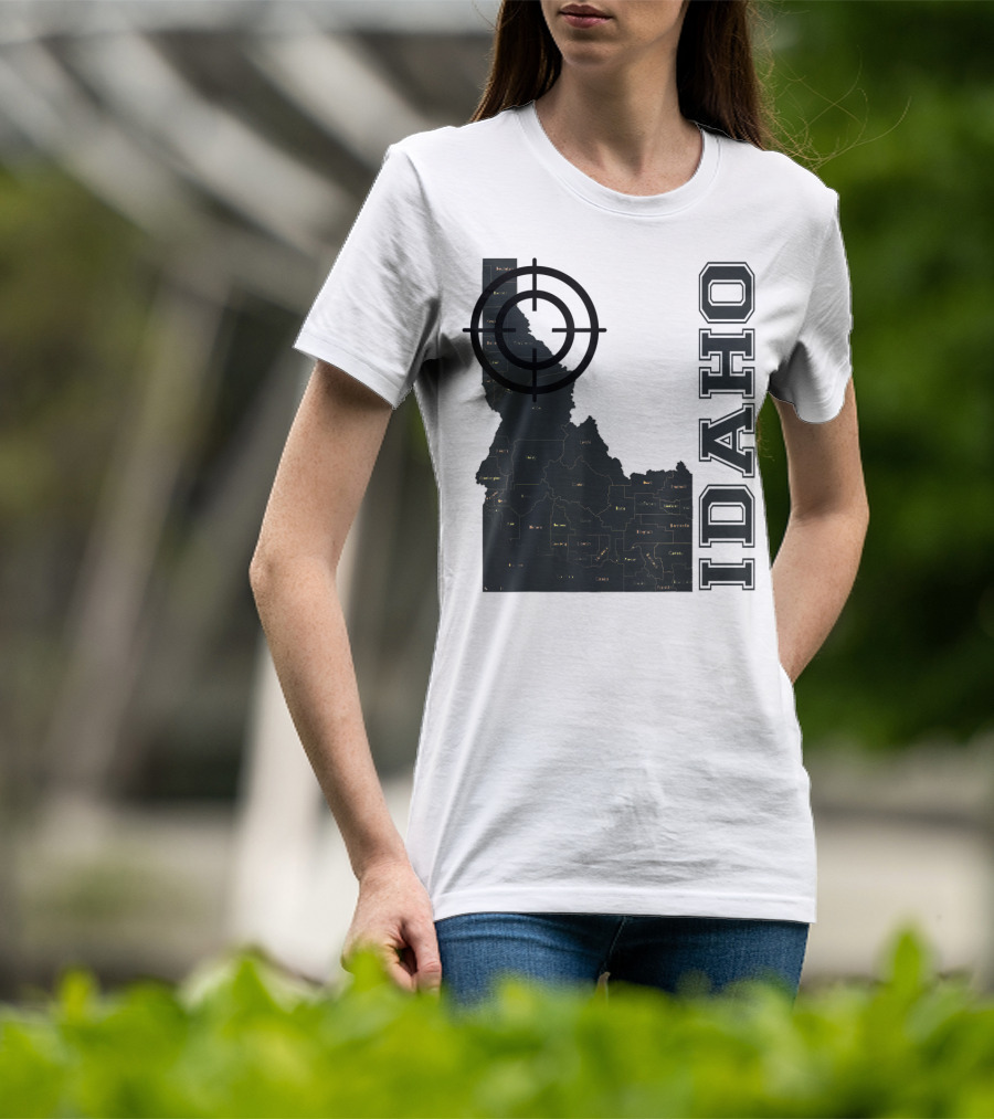 Idaho Maps Target Overlay Classic Vintage Fun T-Shirt