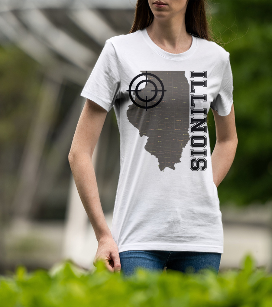Illinois Maps Vintage Target Classic Fun T-Shirt