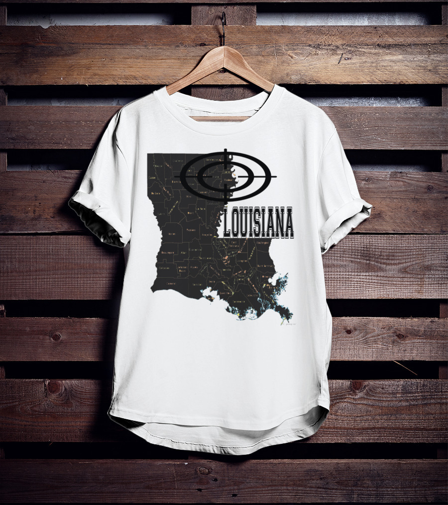 Louisiana Map Overlay Urban Classic T-Shirt
