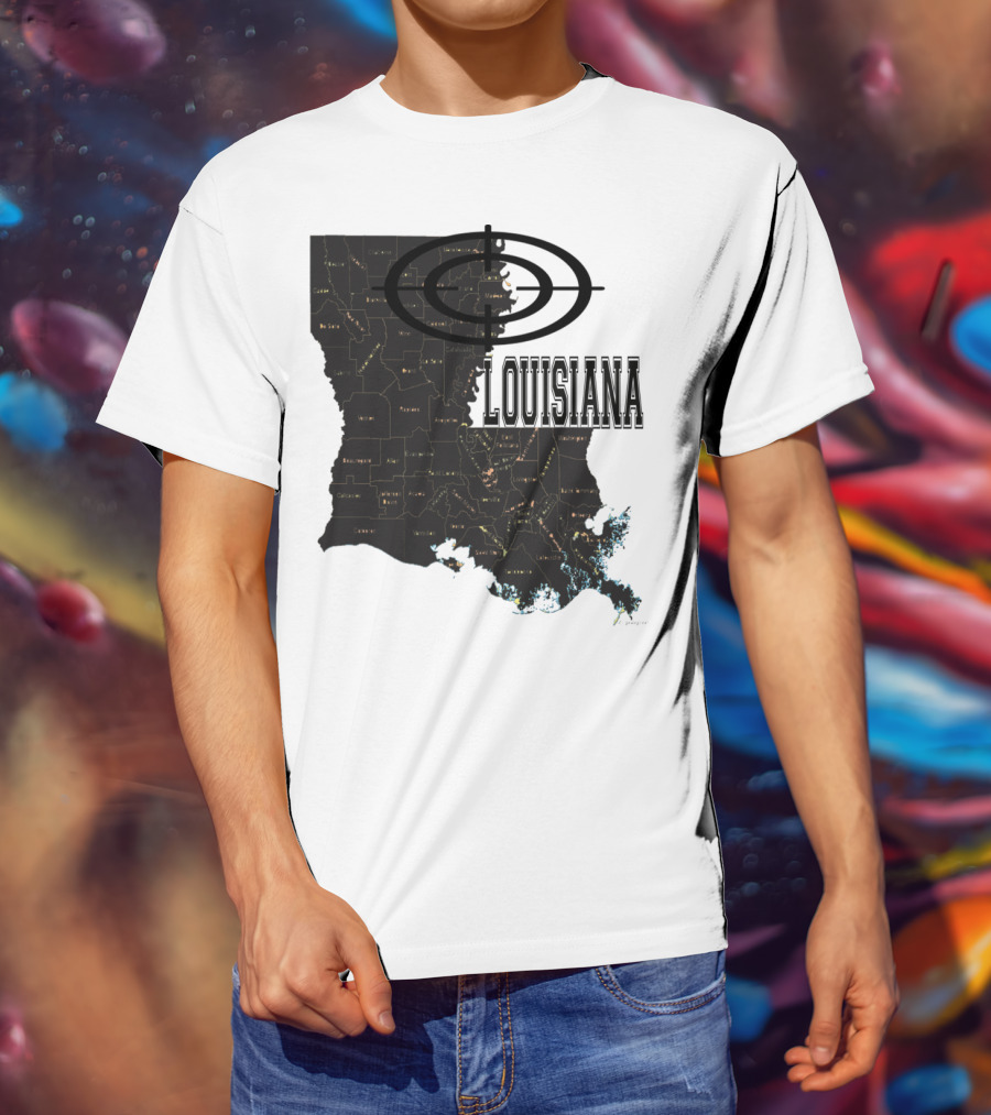 Louisiana Map Overlay Urban Classic T-Shirt