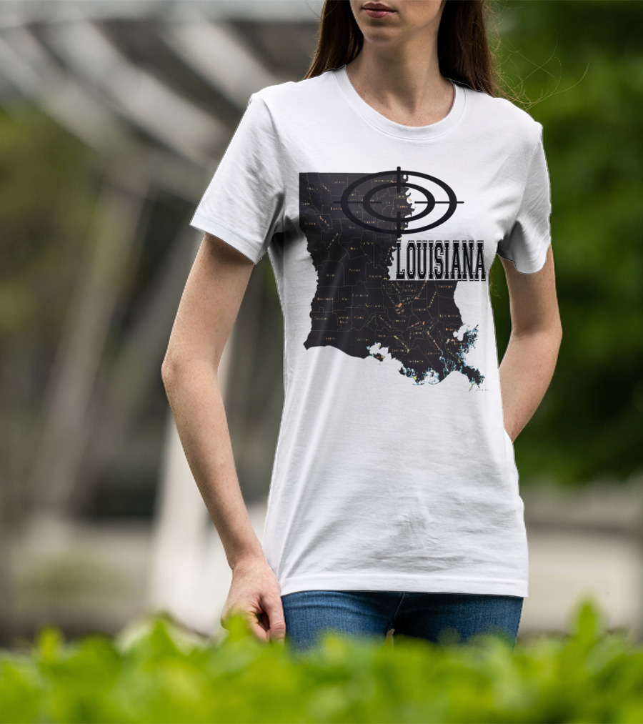 Louisiana Map Overlay Urban Classic T-Shirt