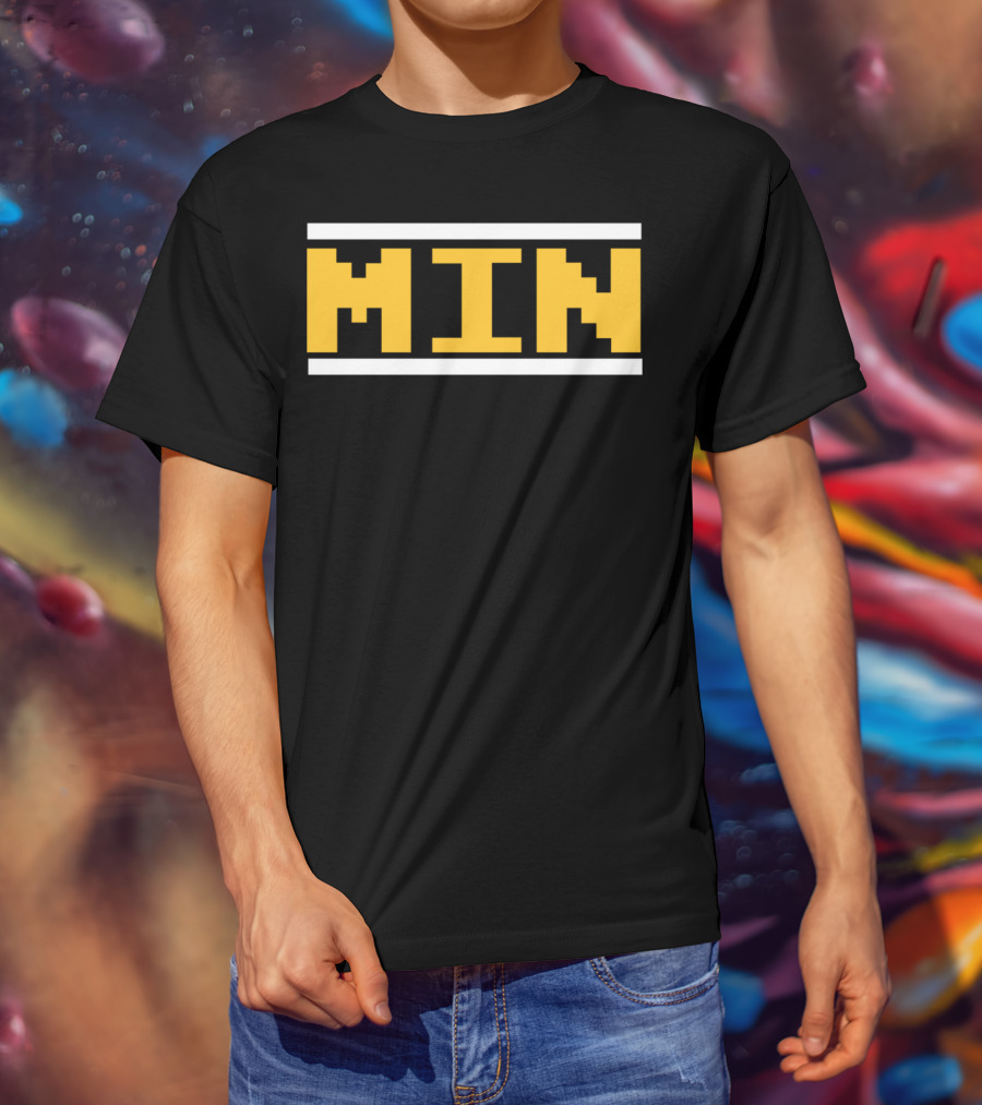 Minnesota Football Min Classic Video Game Font T-Shirt
