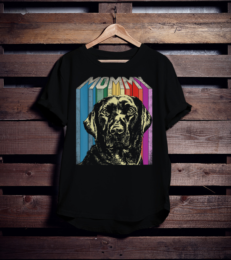 Mommy Labrador Colorful Retro T-Shirt