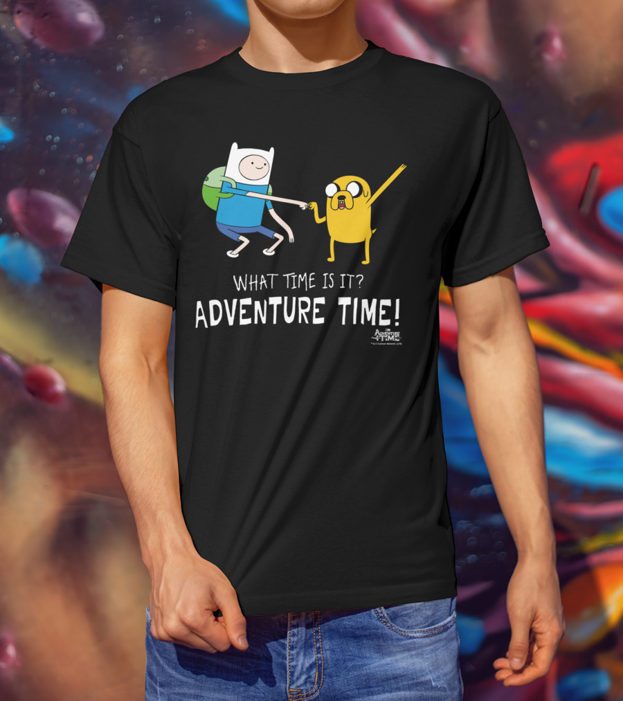 Adventure Time Finn And Jake What Time Is It Fist Bump T-Shirt
