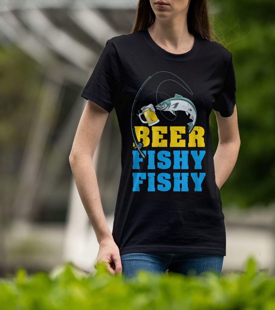 Beer Fishy Fishy Funny Drinking And Fishing Rod Fish Beer Mug T-Shirt