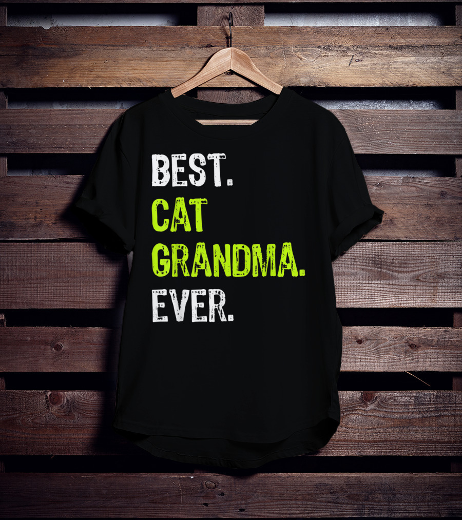 Best Cat Grandma Ever Retro Funny Grandmother T-Shirt