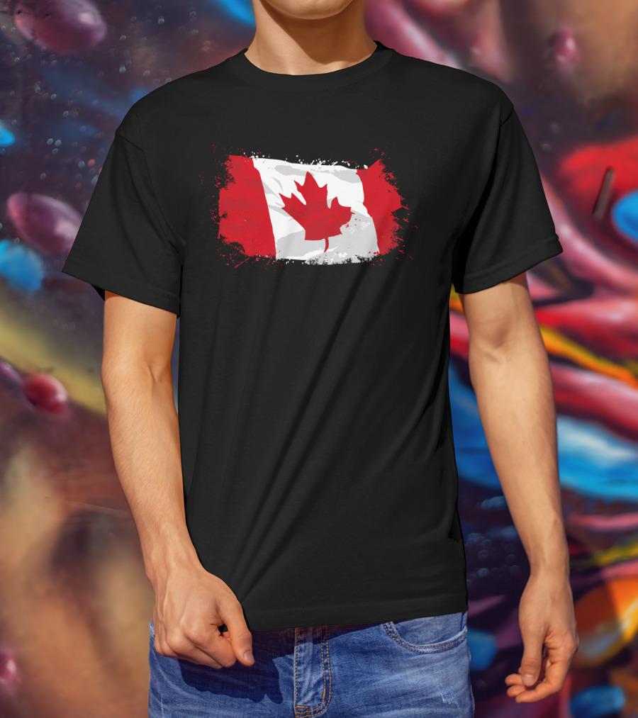 Canada Flag Iconic Maple Leaf Ensign Banner T-Shirt