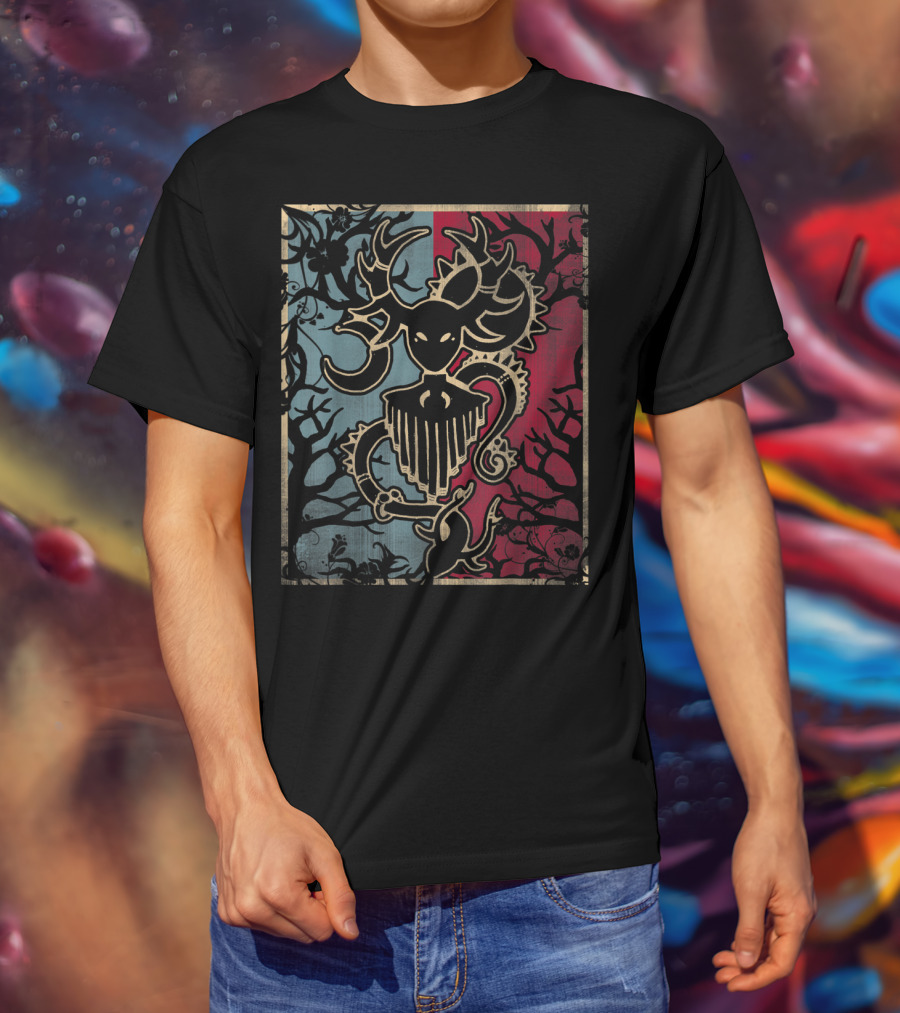 Cernunnos Horned God Celtic Pagan Mythology Symbol On Dual-Tone Background T-Shirt