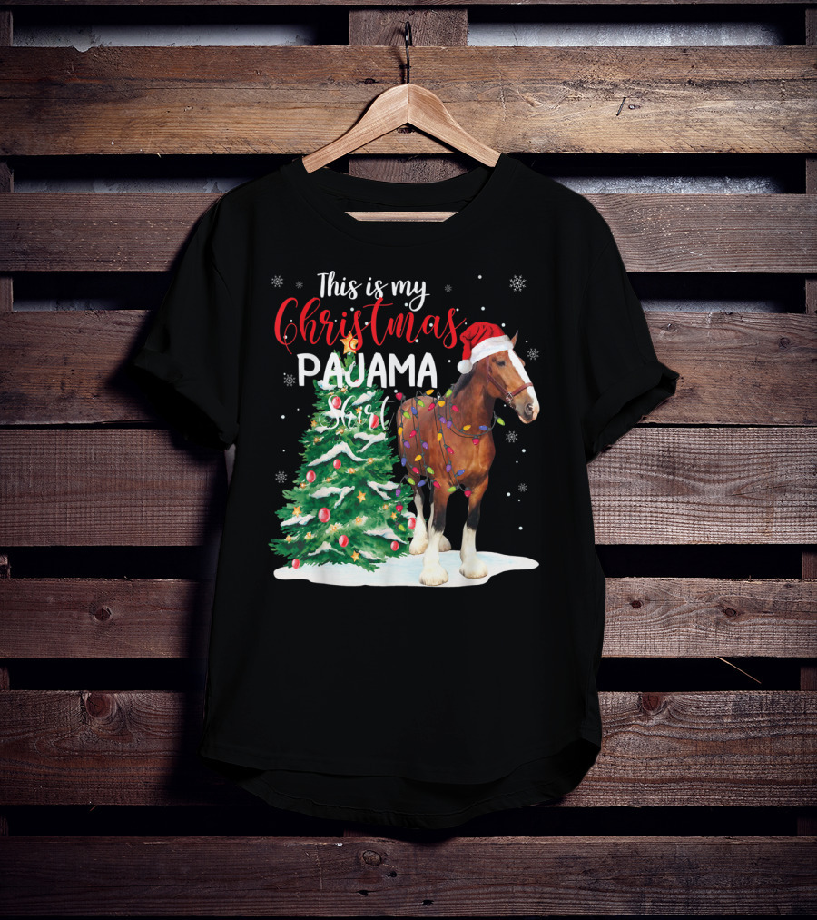 This Is My Christmas Pajama Clydesdale Horse T-Shirt