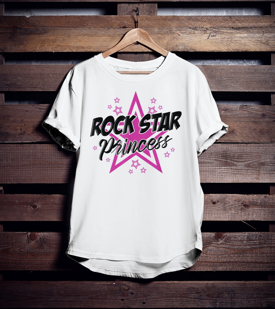 Rockstar Princess Pink Star Sassy Cool T-Shirt