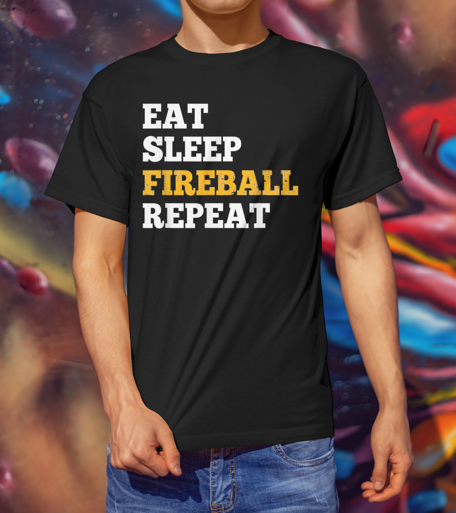 Eat Sleep Fireball Repeat RPG Gamers Gamers T-Shirt