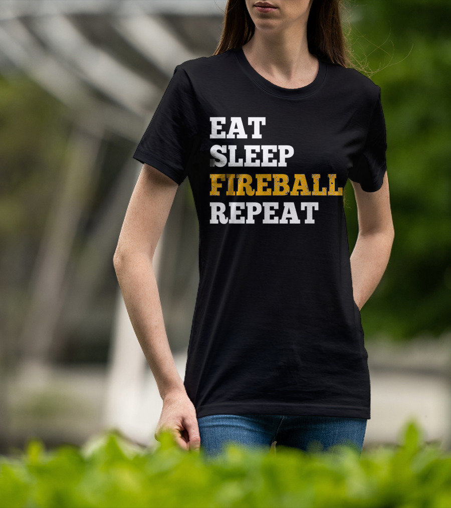 Eat Sleep Fireball Repeat RPG Gamers Gamers T-Shirt