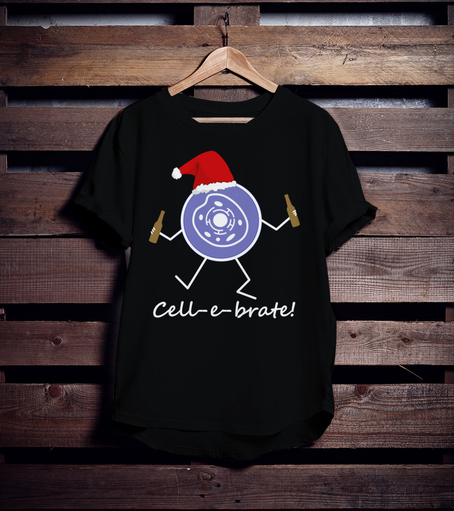 Cell-e-brate Funny Biology Cell Celebrate Christmas T-Shirt