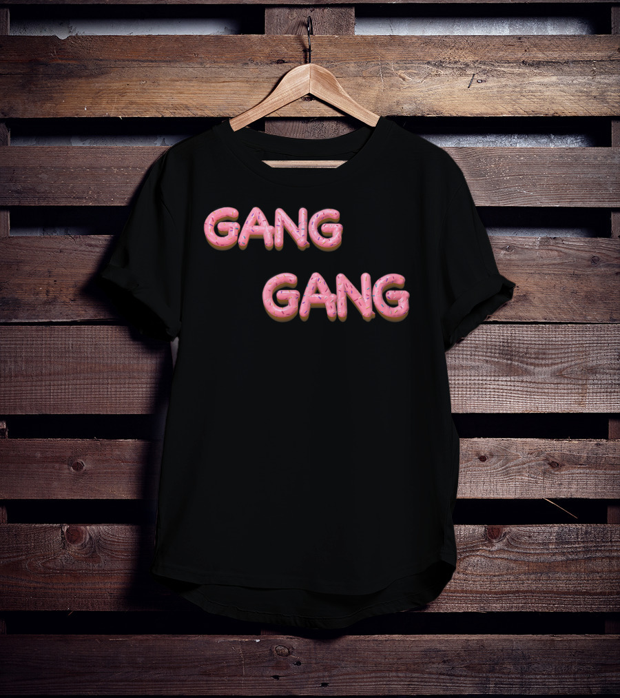 Gang Gang Pink Donut Font With Sprinkles T-Shirt