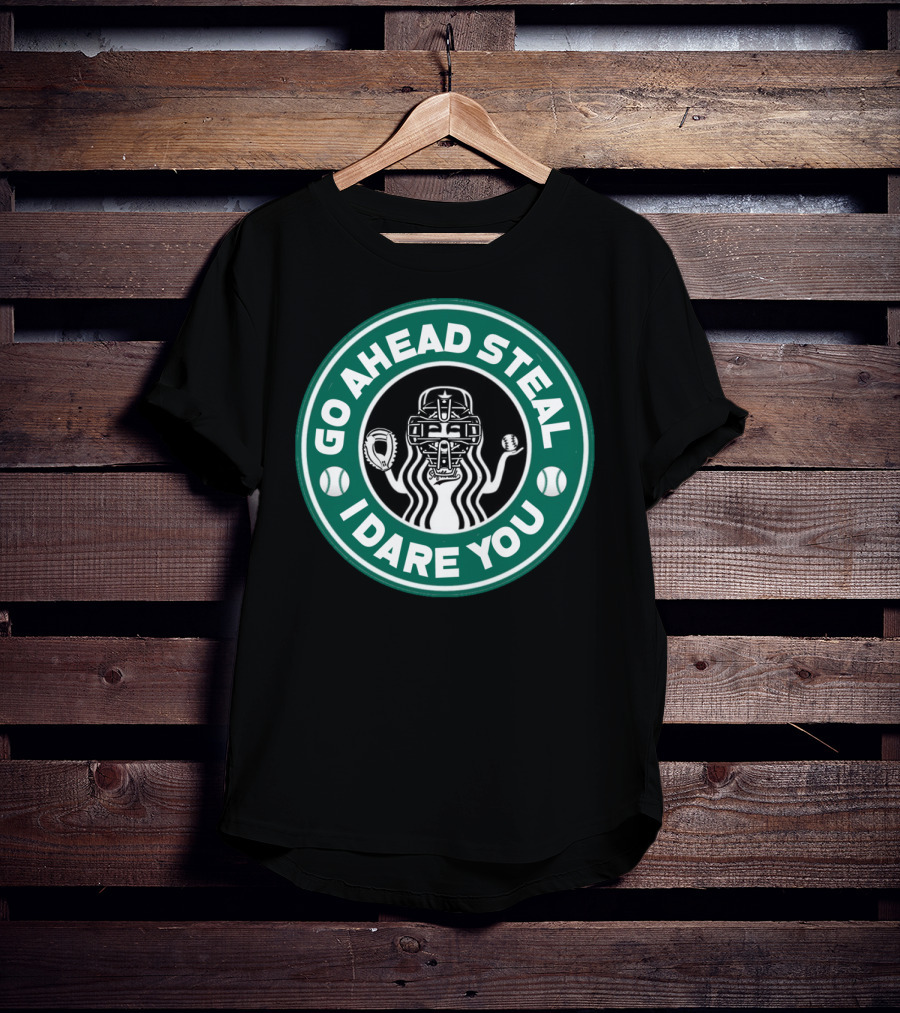 Go Ahead Steal I Dare You Catcher Baseball Softball T-Shirt