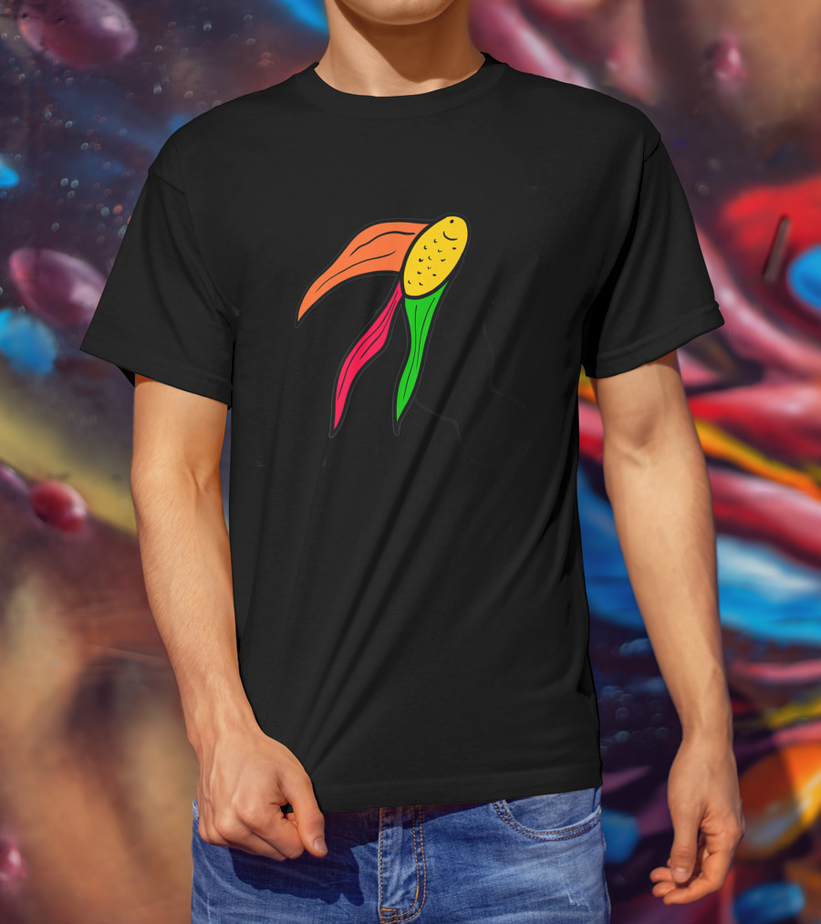 Goldfish Corn Fusion In Vibrant Colors T-Shirt