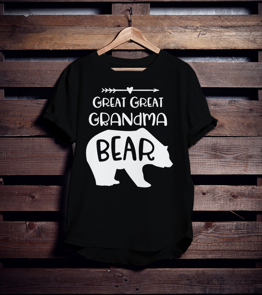 Great Great Grandma Bear Arrow Heart T-Shirt