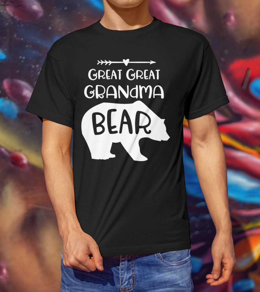 Great Great Grandma Bear Arrow Heart T-Shirt