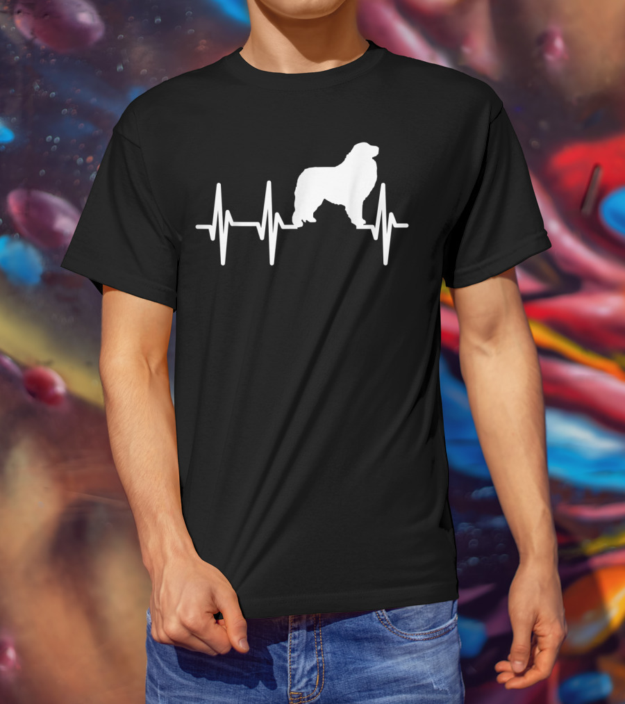 Great Pyrenees Heartbeat Dog Pet EKG Line T-Shirt