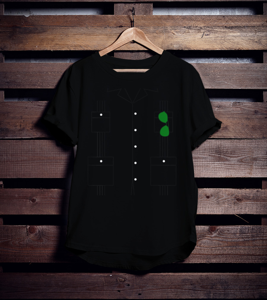 Guayabera Shirt With Green Sunglasses T-Shirt