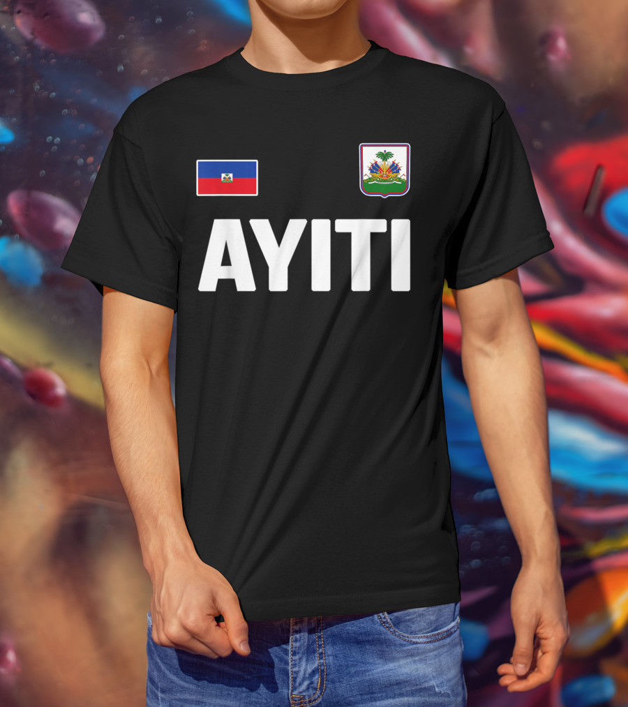 Ayiti Haiti Flag Souvenir Love Zoe Haitian Heritage T-Shirt
