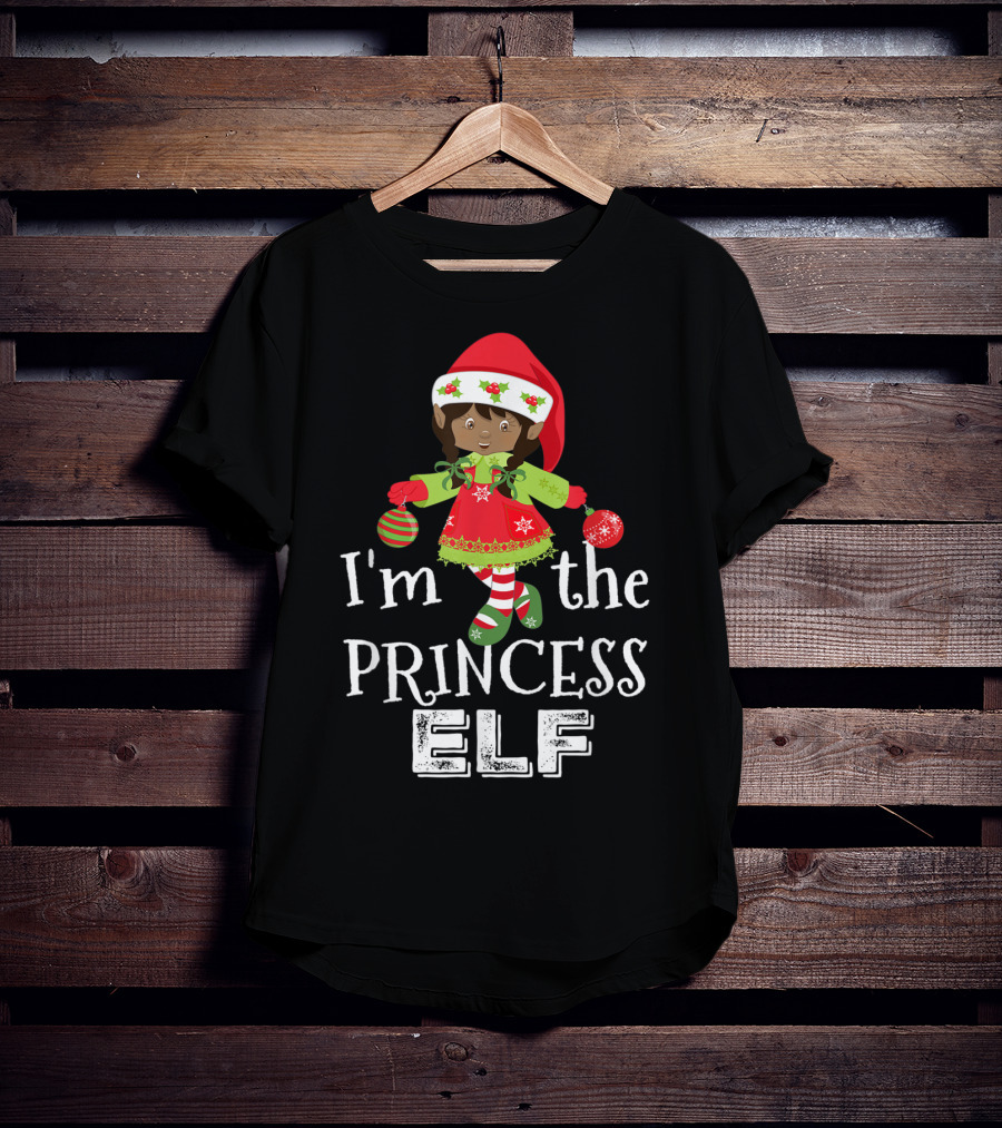 I'm The Princess Elf African American Holiday Festive Cheer T-Shirt