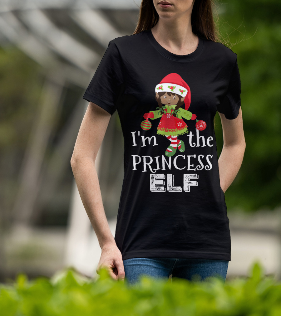 I'm The Princess Elf African American Holiday Festive Cheer T-Shirt