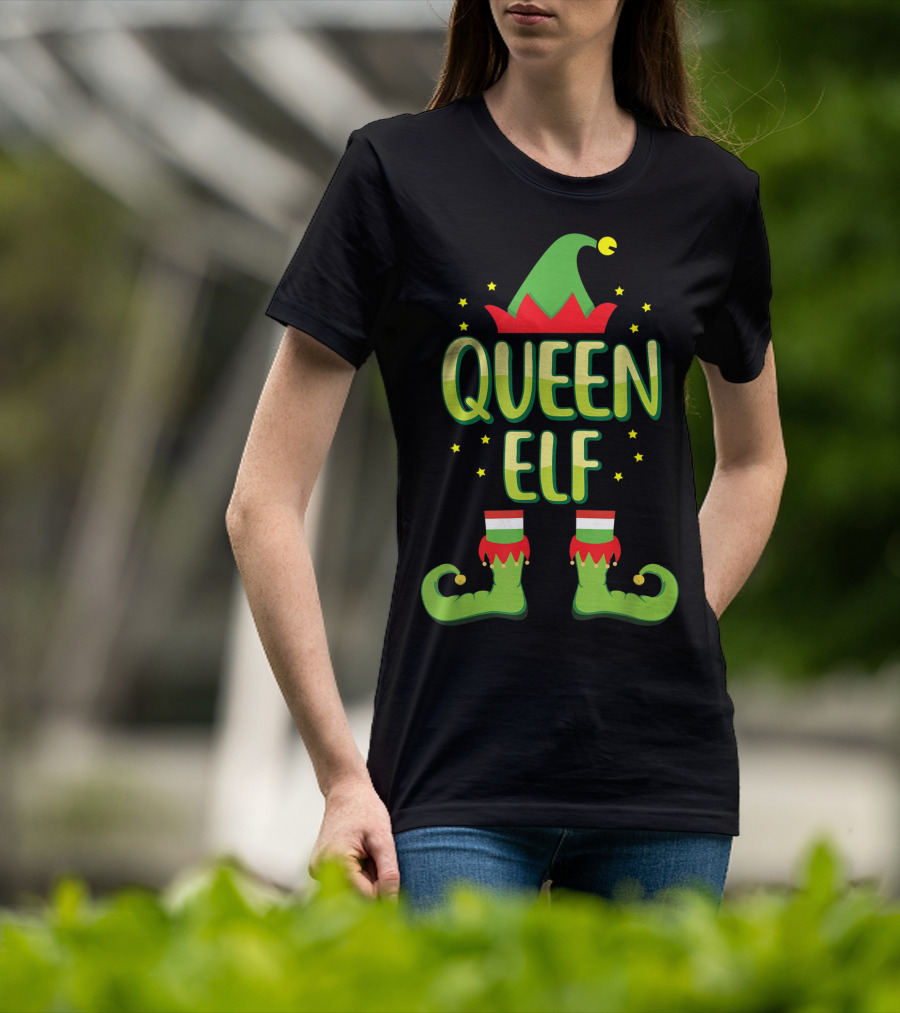 Queen Elf Matching Family Group Holiday T-Shirt