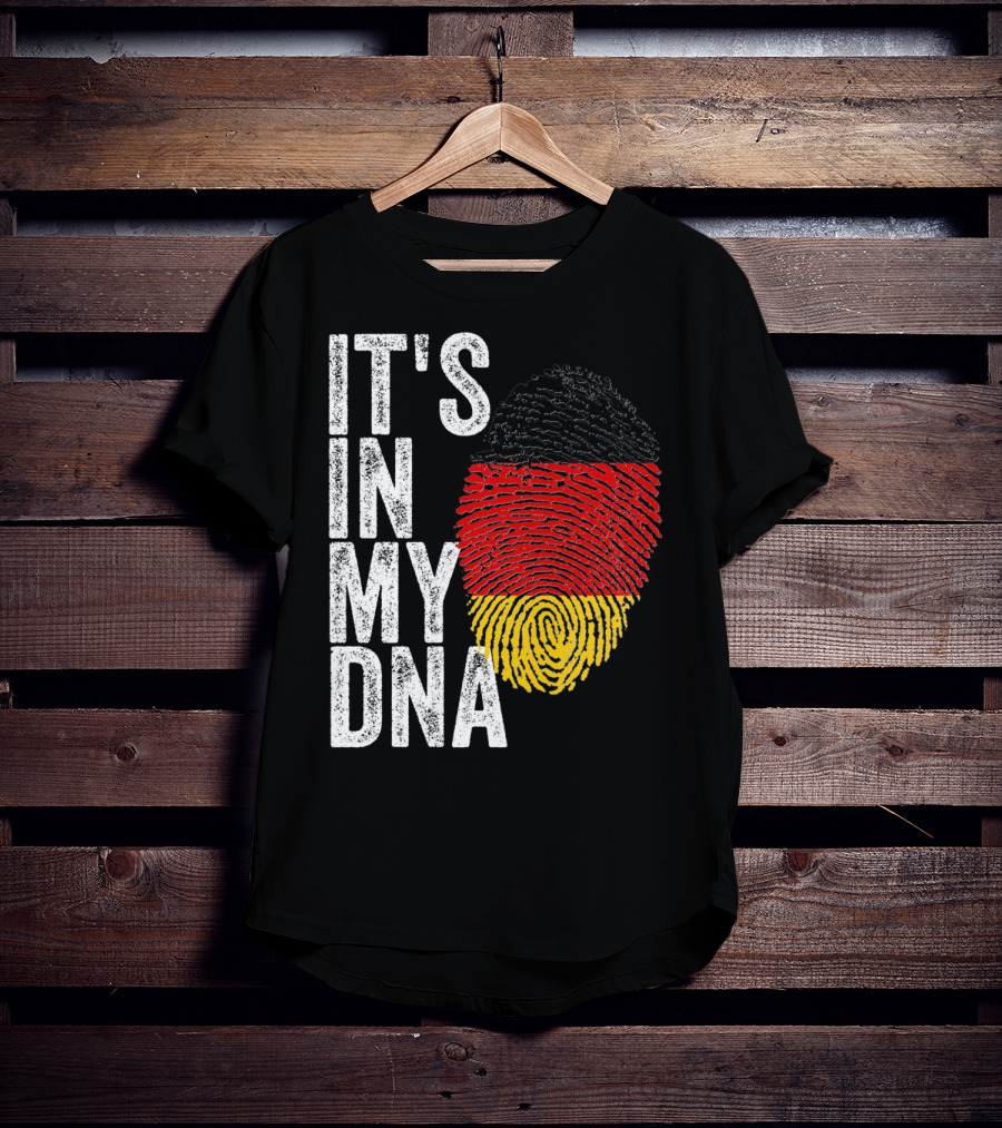 It's In My DNA Fingerprint German Flag Germany Pride T-Shirt