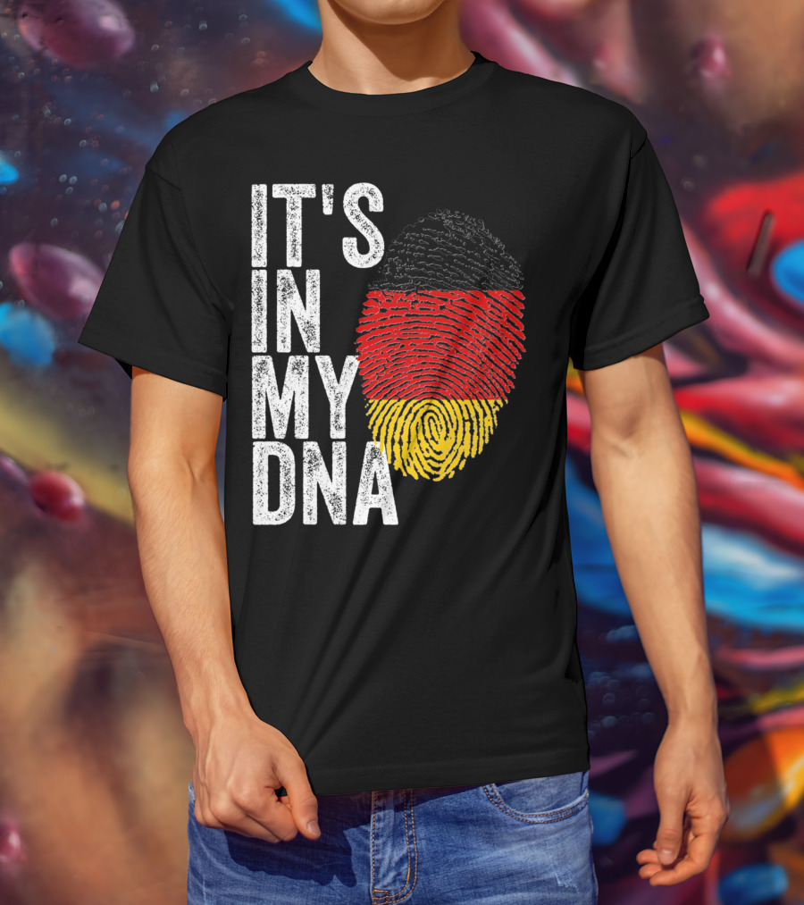 It's In My DNA Fingerprint German Flag Germany Pride T-Shirt