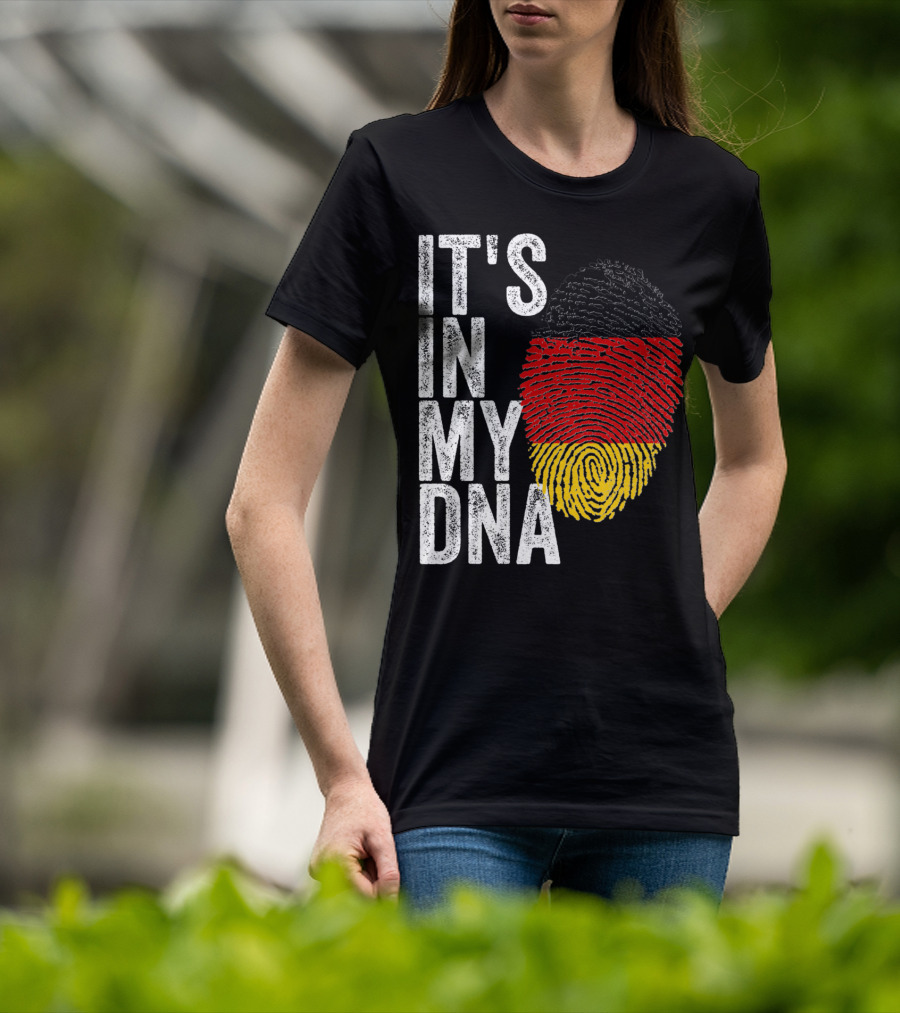 It's In My DNA Fingerprint German Flag Germany Pride T-Shirt