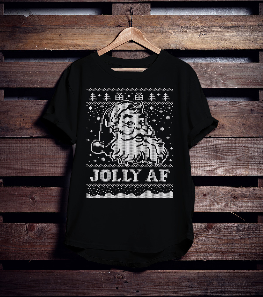 Jolly AF Santa Christmas T-Shirt