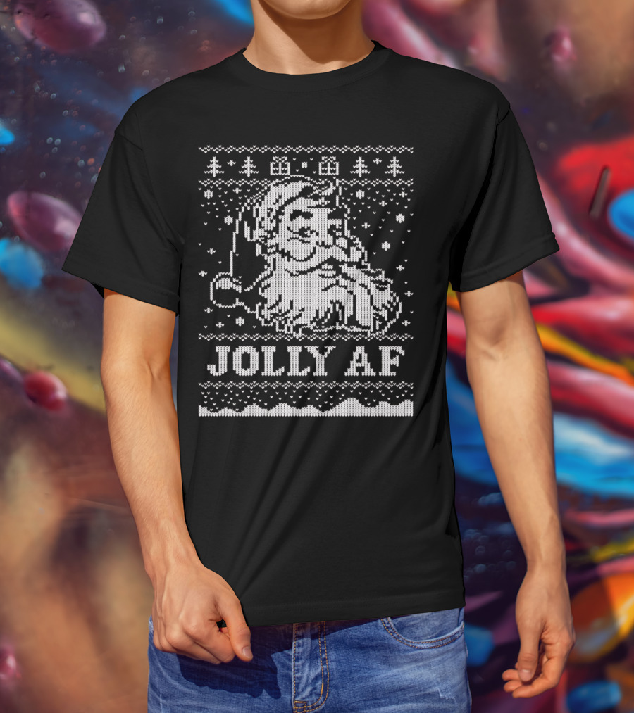 Jolly AF Santa Christmas T-Shirt