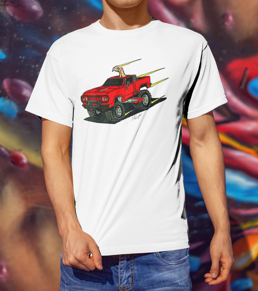 Kurt's Old Truck Red Off-Road Adventure With Arm Out The Window T-Shirt