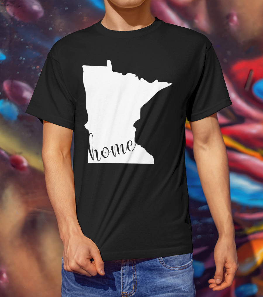 Minnesota Home State Map T-Shirt