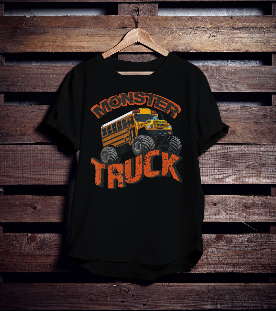 Monster Truck School Bus Motorsport Adventure T-Shirt